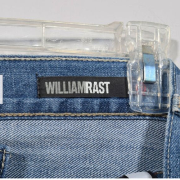William Rast Target Blue Distressed Slim Straight Leg Button Fly Jeans 28 X 32 - Picture 3 of 3